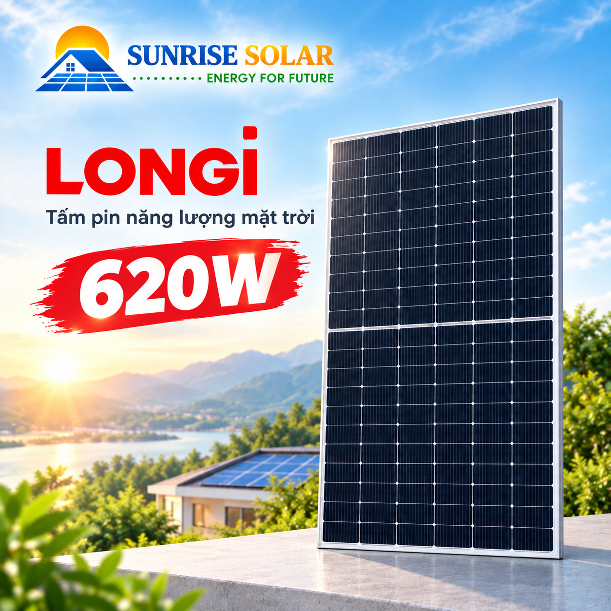 Pin mặt trời Longi 620w