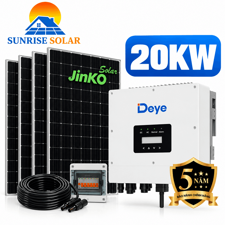 hệ thống điện mặt trời 20kwp