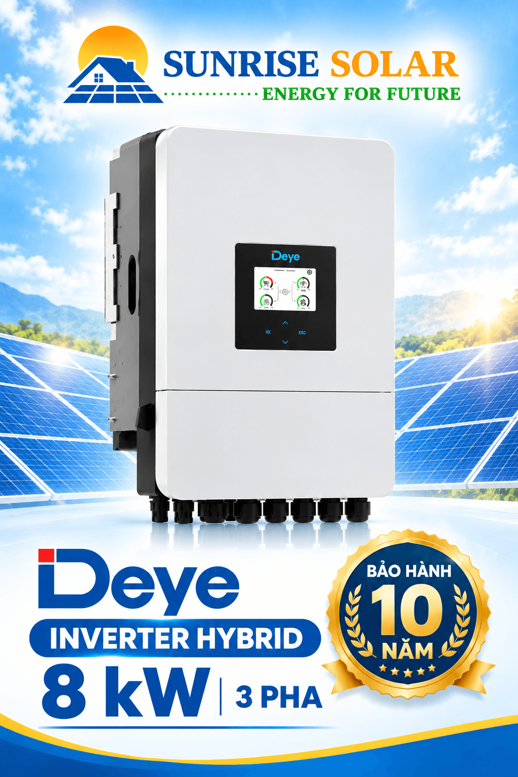 Inverter Deye Hybrid 8 kW 3 pha
