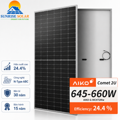 Tấm Pin Năng Lượng Mặt Trời AIKO Solar 650W