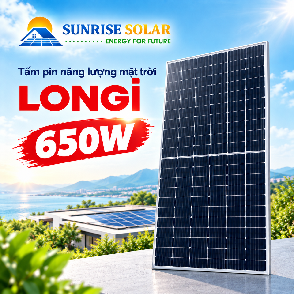 Pin mặt trời Longi 650w